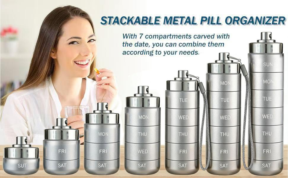 π LIMITED OFFER 50% OFF β Shop Now! π§³πMetal Travel Pill Organizer