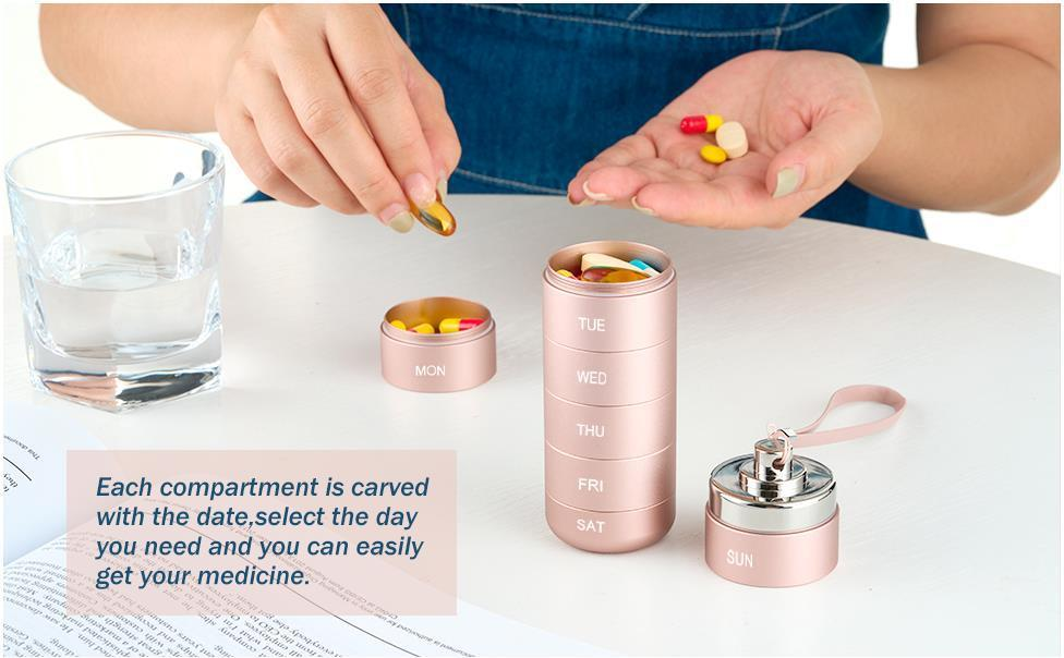 π LIMITED OFFER 50% OFF β Shop Now! π§³πMetal Travel Pill Organizer